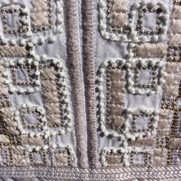 Anthropologie One September Cream Beaded Top Sz-XS - Picture 4 of 7